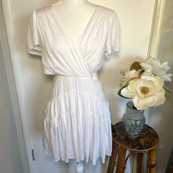 New Lulus Feeling the Sunshine White Tie-Back Flutter
Sleeve Mini Dress - Picture 3 of 12
